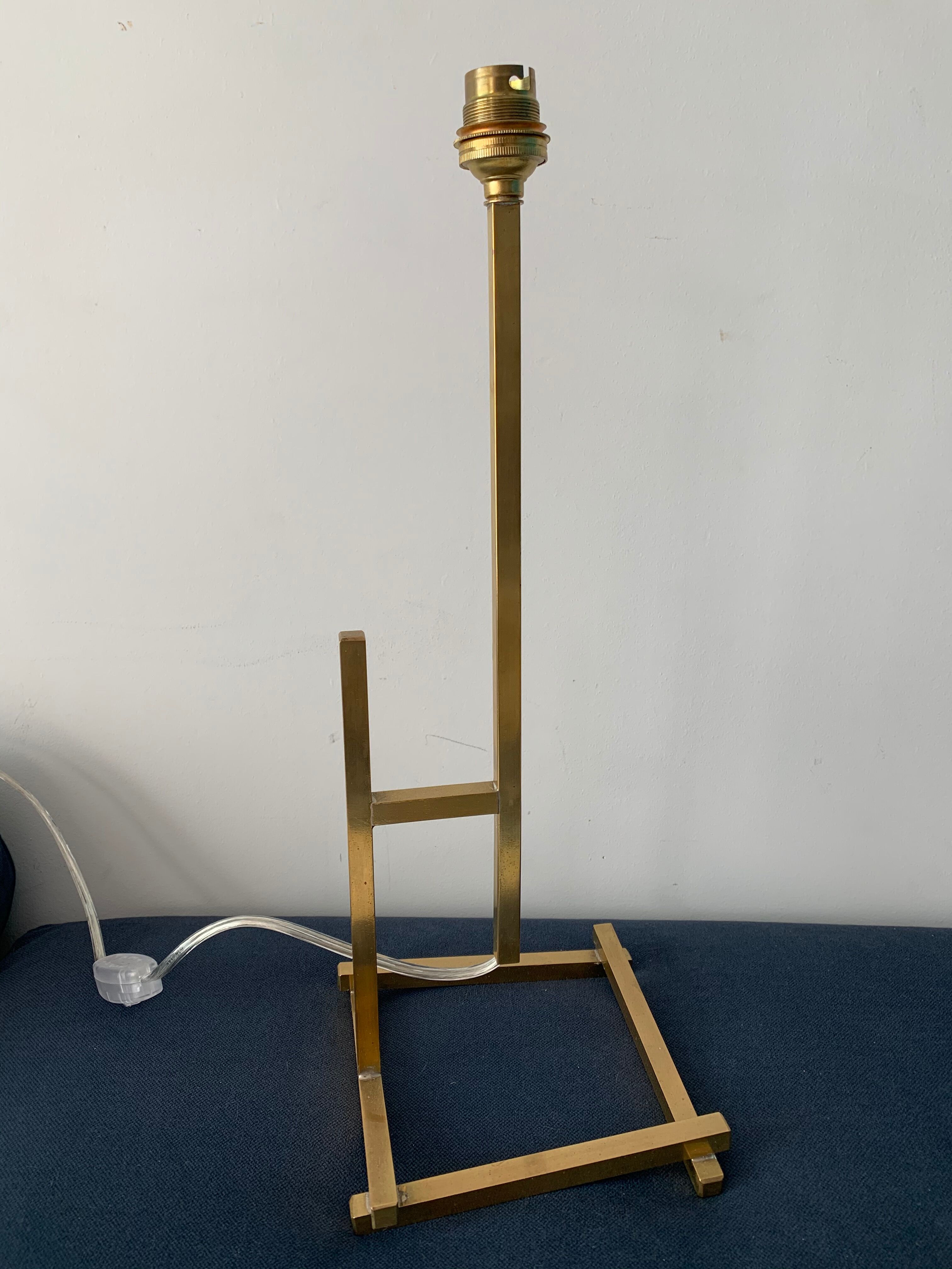 Square base brass lamp foot