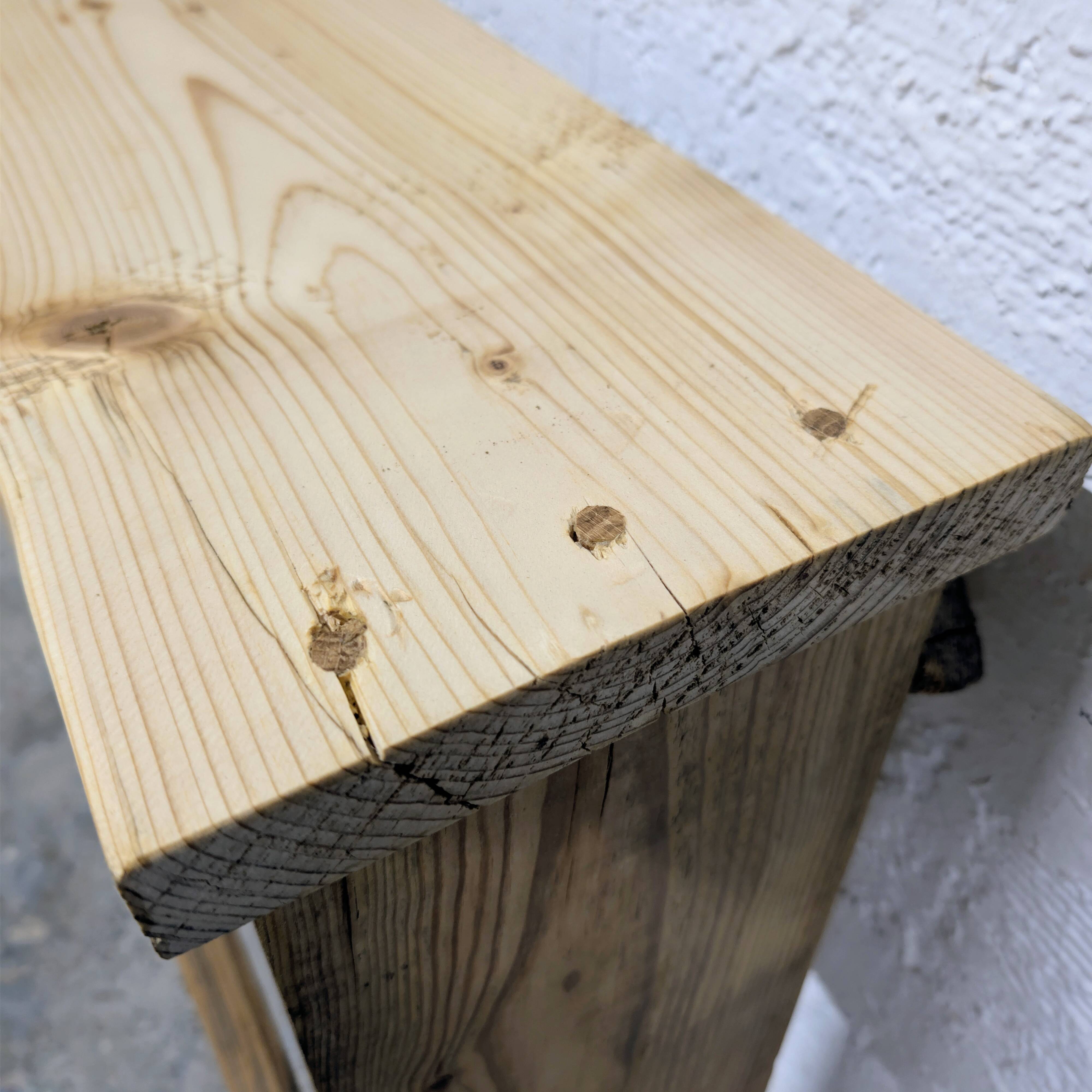 Small rustic bench