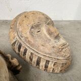 Pair of African Fang and Punu masks from Gabon