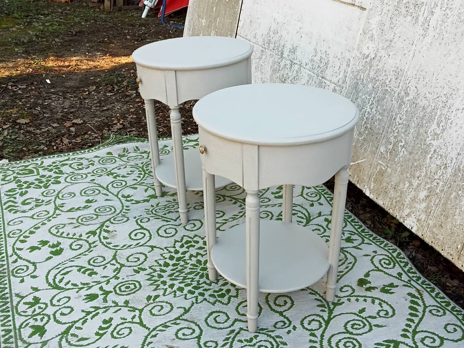 Large round bedside tables