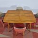 Dining Table and Chairs, 1960s, Set of 5