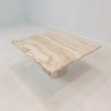 Italian travertine coffee table, 1980's