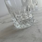 Set of three crystal whiskey glasses