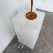 Lampe de table bois chêne années 70