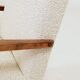 Vintage long chair off-white bouclé zigzag