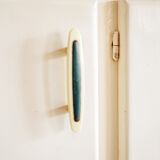 Old white buffet bakelite handles, 50s