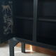 Buffet noir et cannage