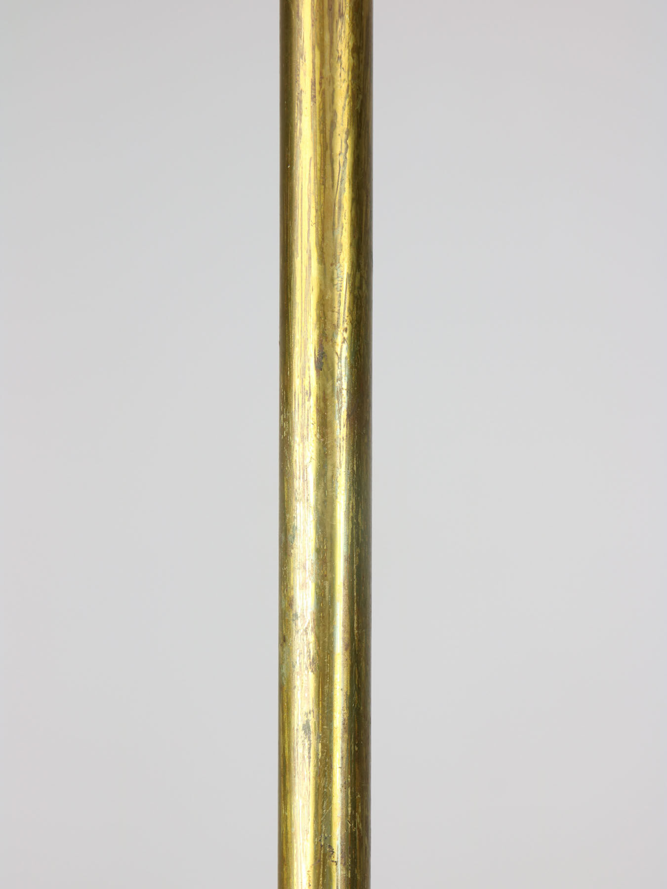 Minimal mid-century brass & marble lamp
