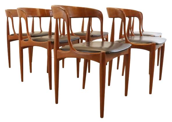Set of 6 chairs Johannes Andersen voor Uldum stoelen -
