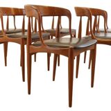 Set of 6 chairs Johannes Andersen voor Uldum stoelen -