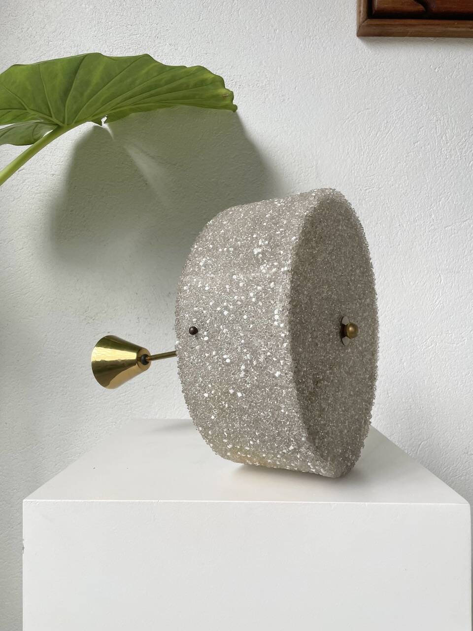 70s granite Perspex pendant light