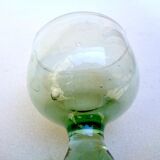 Set of 8 vintage water green glasses