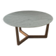 Guéridon / low table in Carrara marble and solid wood