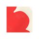 Red abstract painting signed Eawy