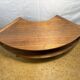 Mid-Century Modern Jual Havana Walnut Corner TV Stand Elegant Walnut Finish