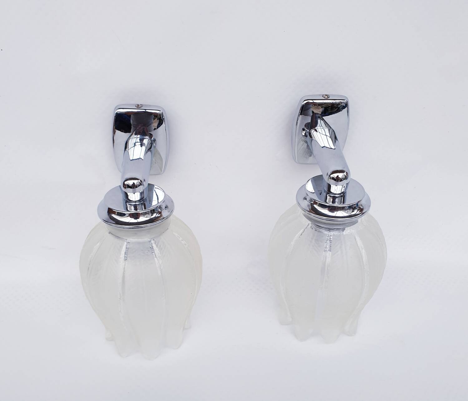 Antique glass wall lights