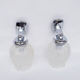 Antique glass wall lights