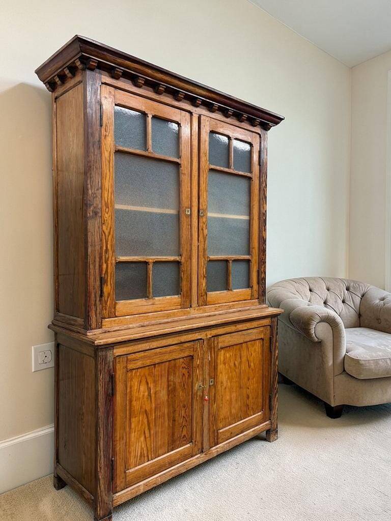 Vintage wooden display cabinet / wardrobe