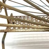 Vintage Magazine Rack in Gold Metal