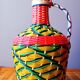 Set of 2 bottles scoubidous 60s