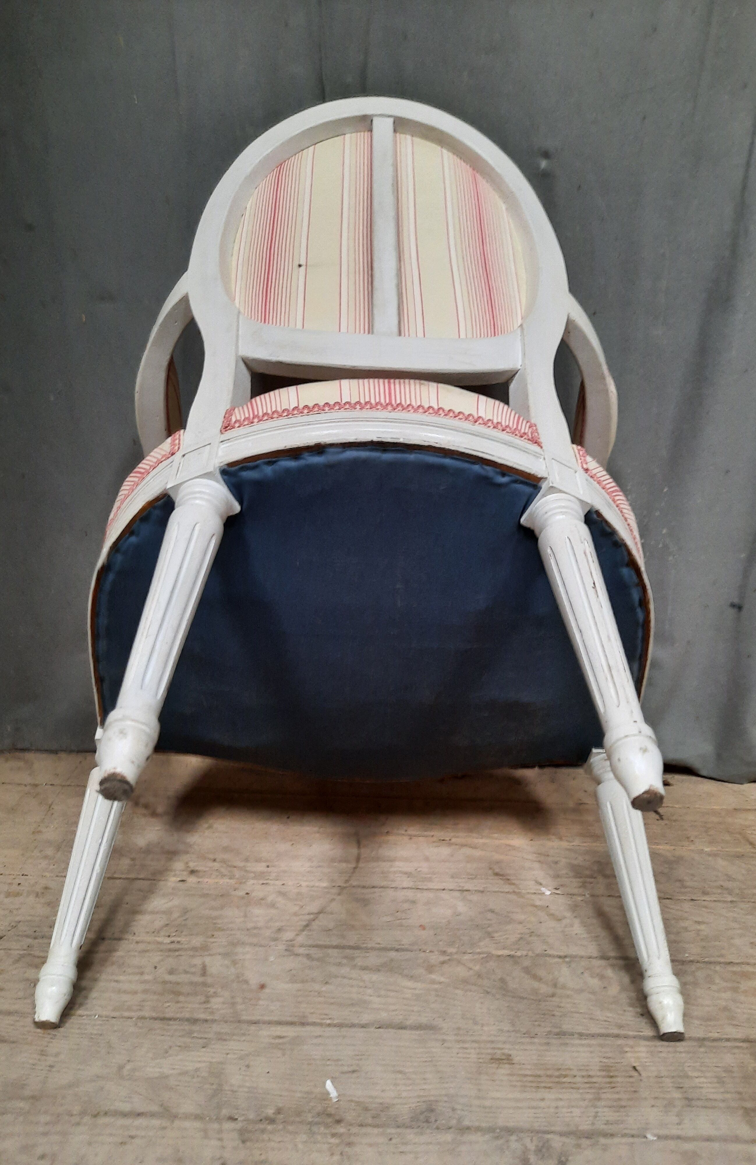 Louis XVI style medallion armchair