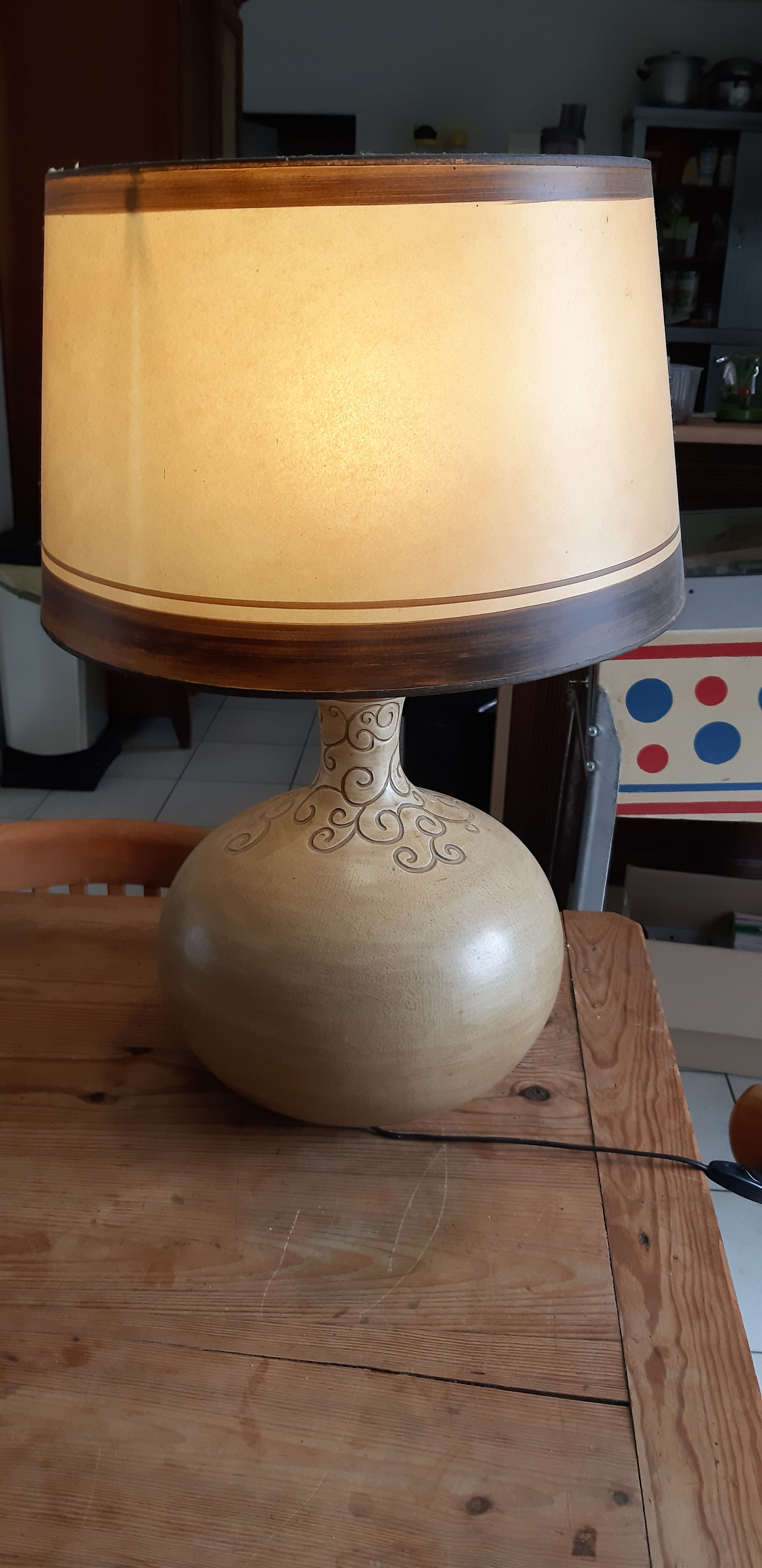 Vintage Sandstone lamp from the 60s