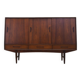 Buffet haut en teck, design danois, années 1960, production : Danemark