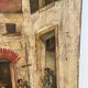 Oil on panel, "Farmyard with Horse"