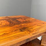 Table basse Art déco à deux niveaux en chêne massif, années 1930