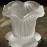 Pair of glass candlesticks