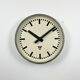 Grey Industrial Factory Wall Clock from Pragotron, 1960s