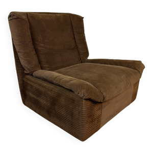 Fauteuil lounge Steiner - velours marron