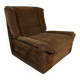 Fauteuil lounge Steiner en velours côtelé marron – années 70