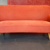 Couch sofa red bean vintage 50/60s