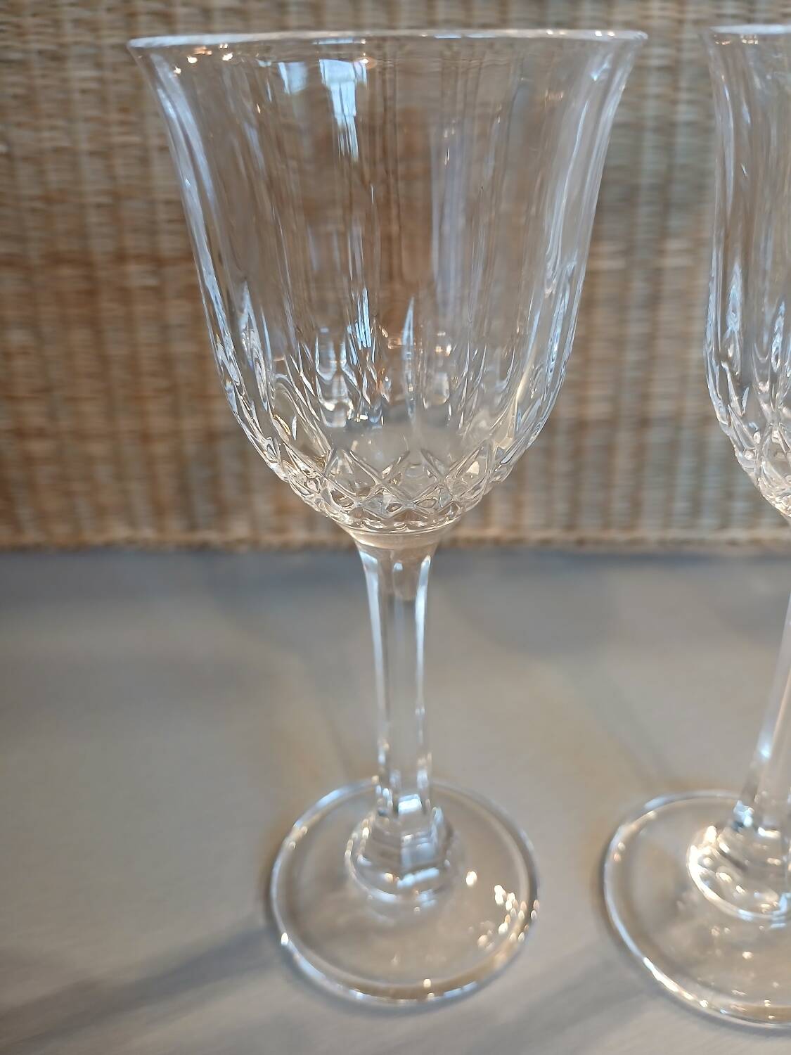 4 antique stemmed glasses