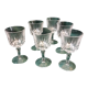 6 verres à pied en cristal d'Arques