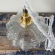 Lampe baladeuse vintage en verre ciselé électrifiée à neuf