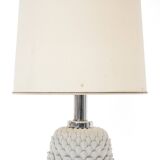 Artichoke table lamp in white ceramic, 1970s
