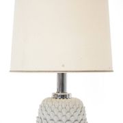 Artichoke table lamp in white ceramic, 1970s