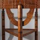 Swedish Carved Oak Monk Chair, 1930s