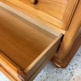 Vintage wooden chest of drawers 3 drawers round buttons country style