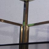 Post-modern shelf in gilded brass, Italy 1970s