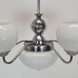 Art deco chrome chandelier,1930's.