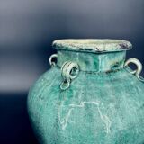 Pair of ancient turquoise glazed stoneware vases, China, late 19th century.