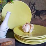 Six vintage Czech ceramic dessert plates