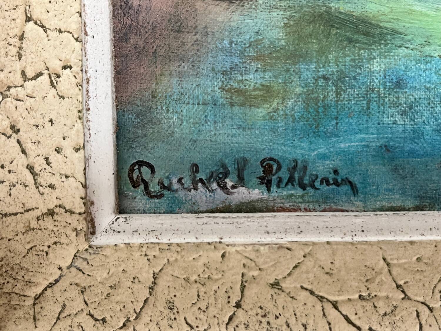 Painting: Oil on cardboard - Fauvism bouquet