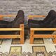Paire de fauteuil en pin Yngve Ekström 1970