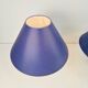 Lampes de table sphériques en céramique bleue vintage, années 1970, ensemble de 2