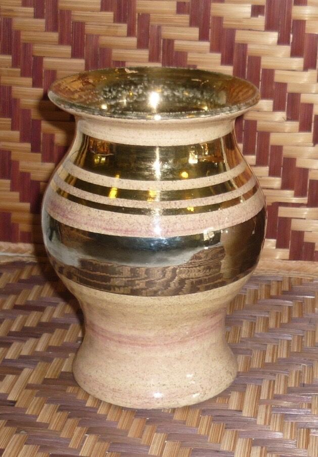 Georges Pelletier's pink and gold beige ceramic vase