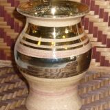 Georges Pelletier's pink and gold beige ceramic vase